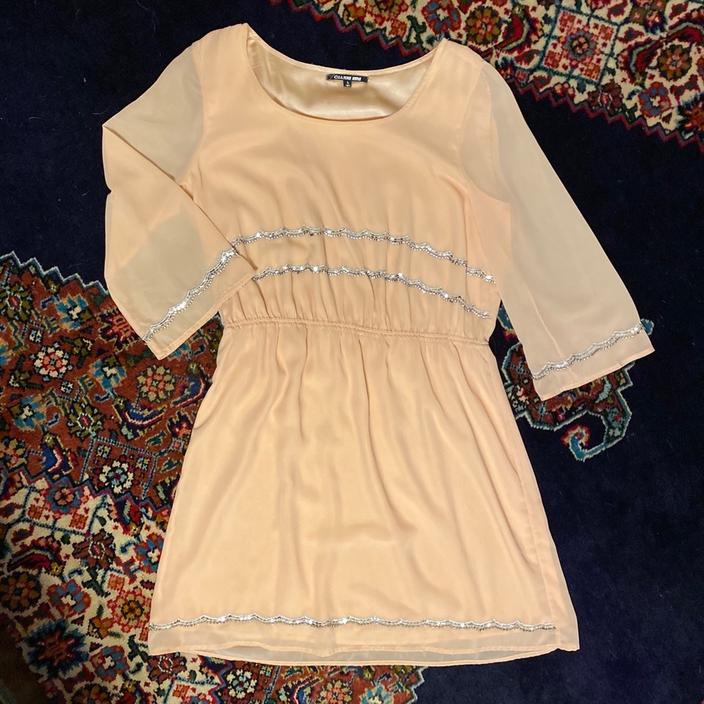 Gianni Bini pink long sleeve short dress